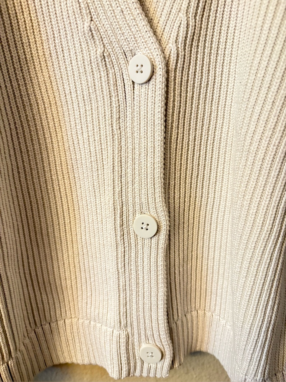 Lululemon Cream Ribbed Cardigan XL Oversized Cozy Knit Sweater - Picture 4 of 9